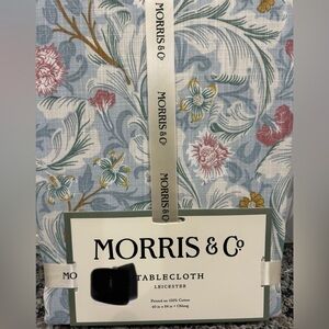 William  MORRIS & CO. Leicester Floral Pastel Spring Cotton Tablecloth 60”x84”